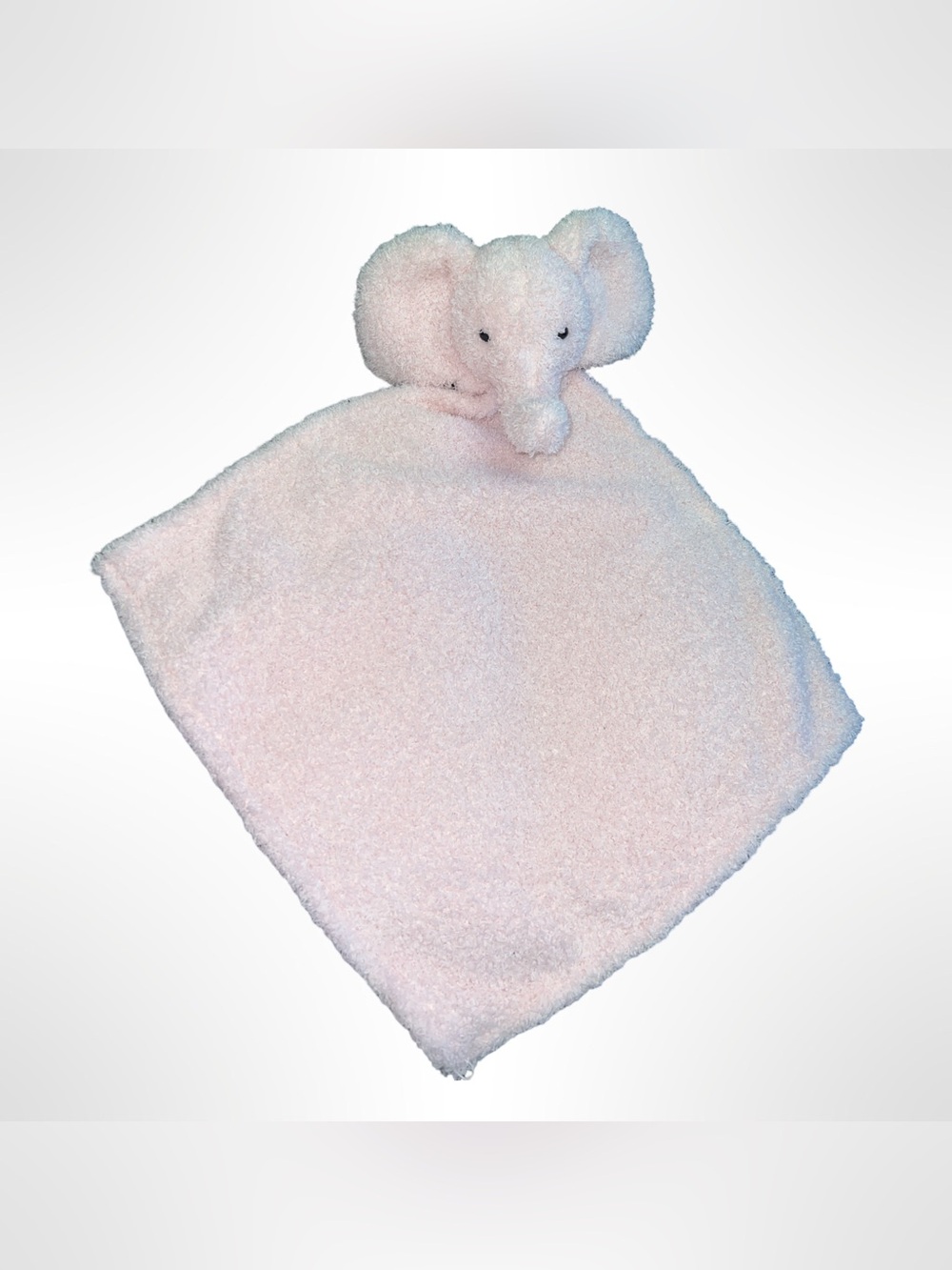 SL Home  Oeko-Tex Pink shaggy Elephant Lovey Baby Security Blanket Soft 15”